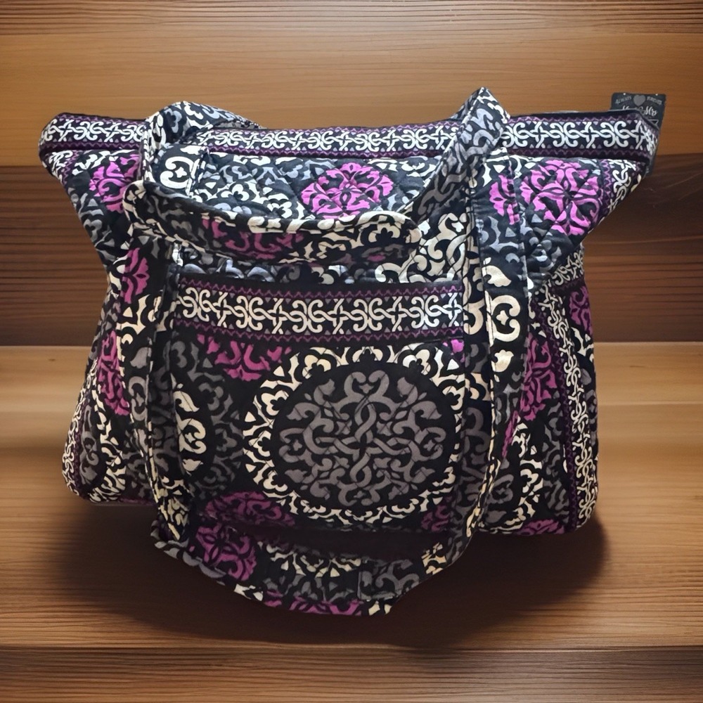 Vera Bradley Quilted Weekender Travel‎ Bag Retired Baroque Pattern Large Tote